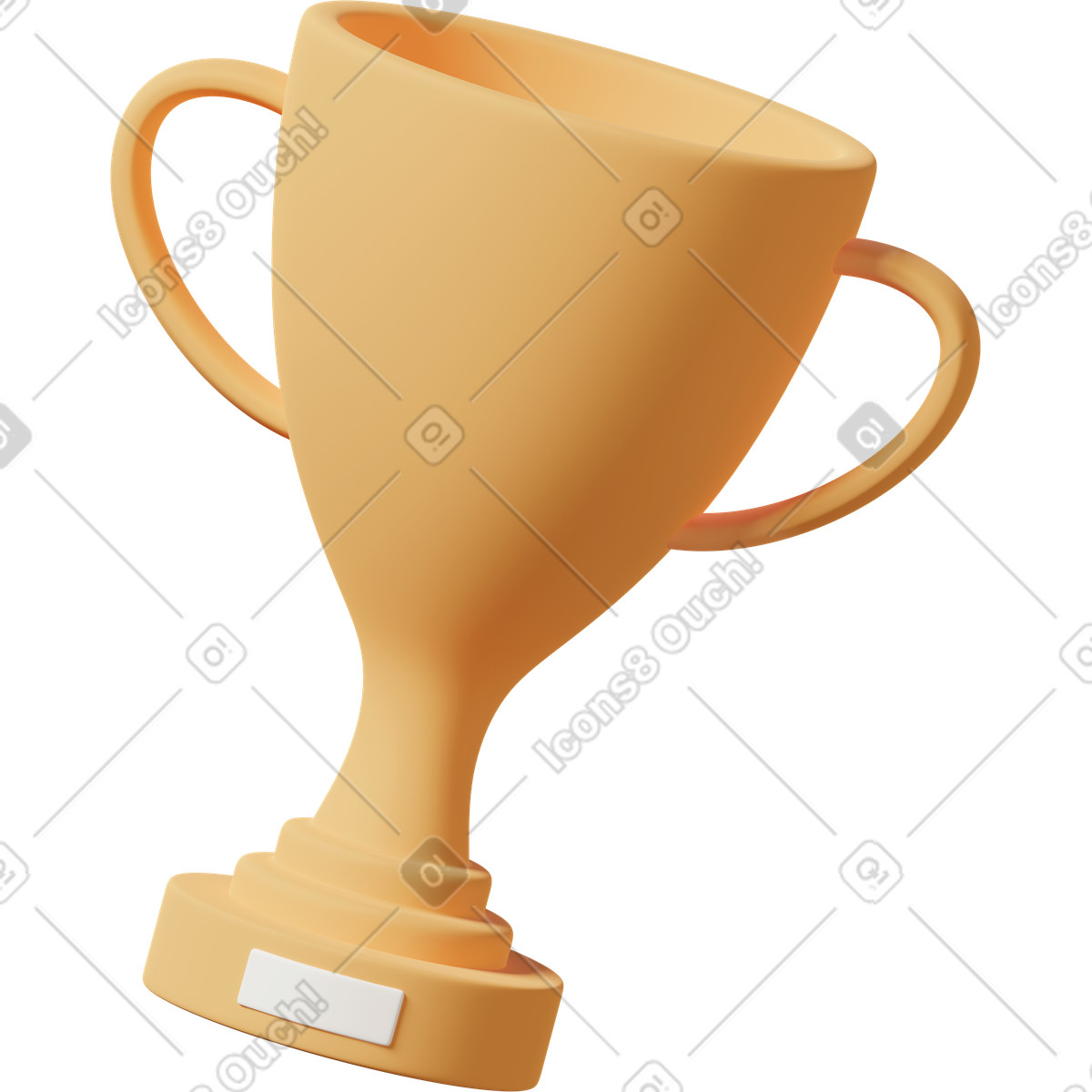 Иллюстрация Gold trophy in air в стиле 3D Casual life — скачать в форматах PNG, SVG