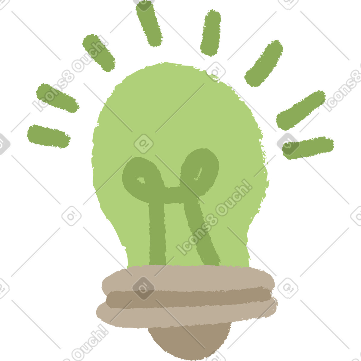 Ilustración Bombilla en estilo Ginger Cat a descargar en PNG y SVG