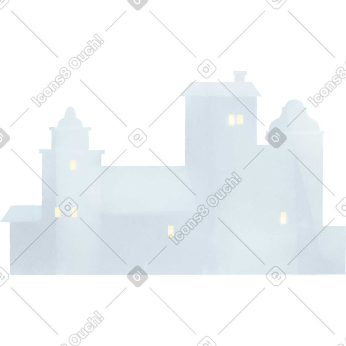 Ilustração de City ​​silhouette em no estilo Seasons para baixar em PNG, SVG