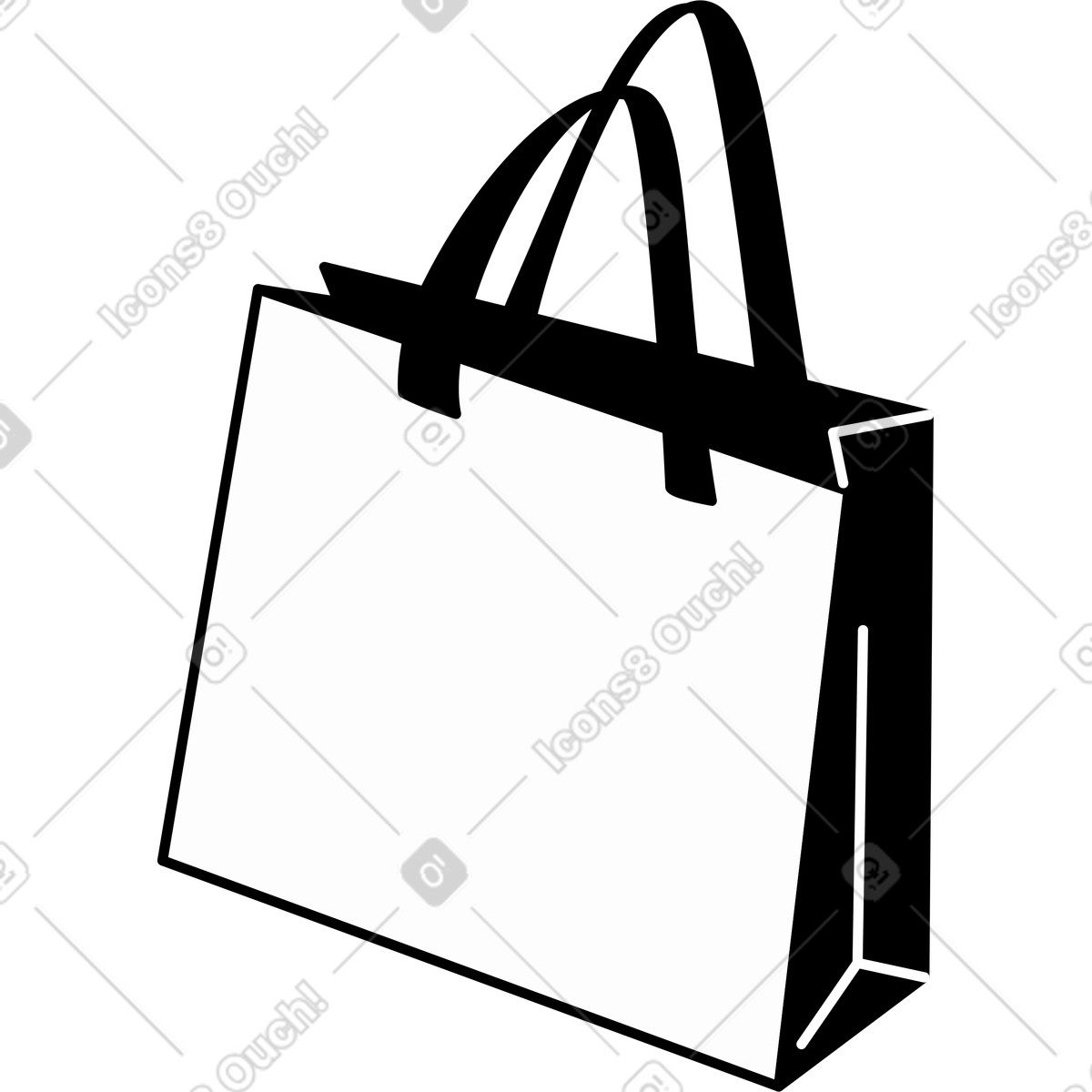 Ilustración Bolsa de la compra en estilo Weekday a descargar en PNG y SVG