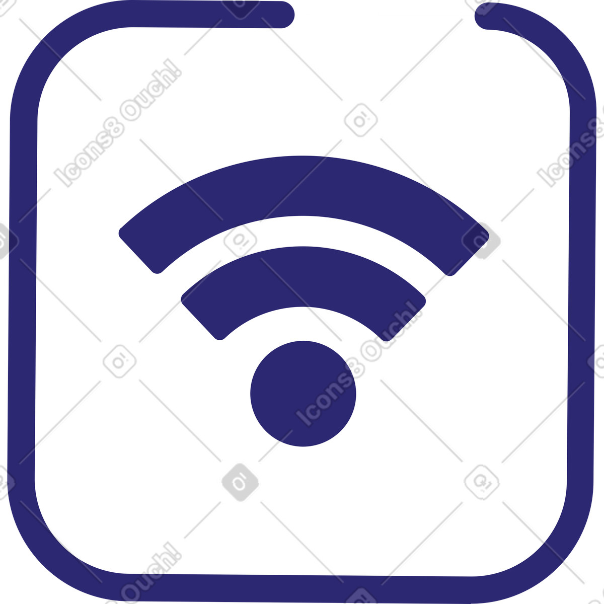 Wi-fi-taste-Illustration im Cut-Stil als Download in PNG, SVG