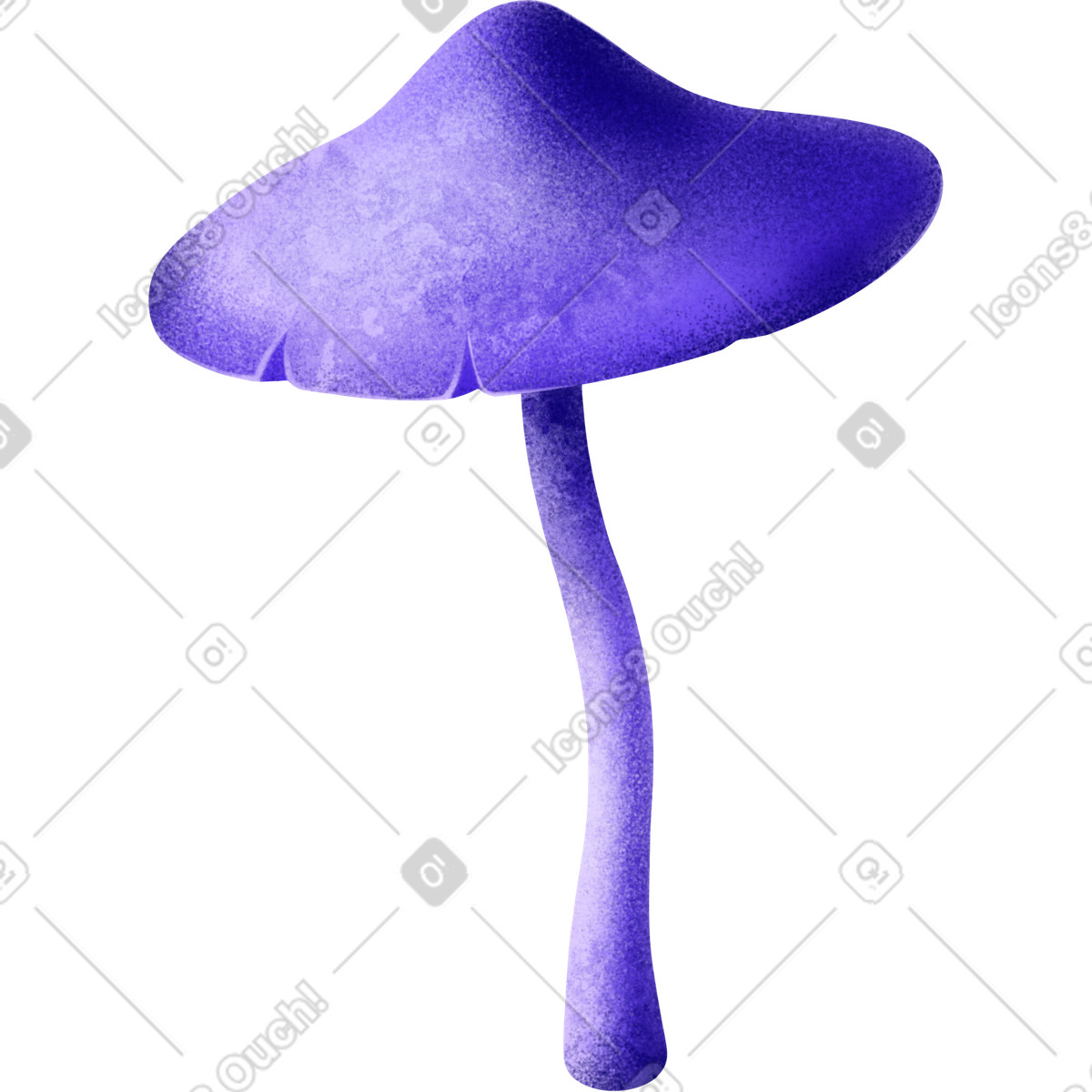 Illustration Purple mushroom dans le style Jumble à télécharger aux formats PNG, SVG