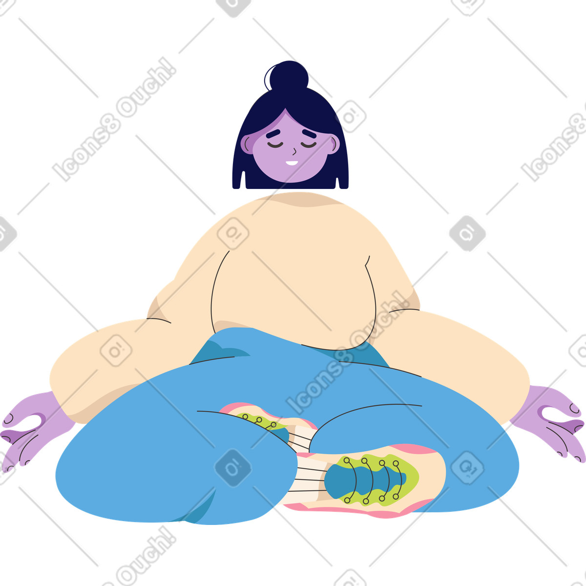 Ilustración animada Mujer en estilo Dizzy a descargar en GIF, Lottie (JSON), AE