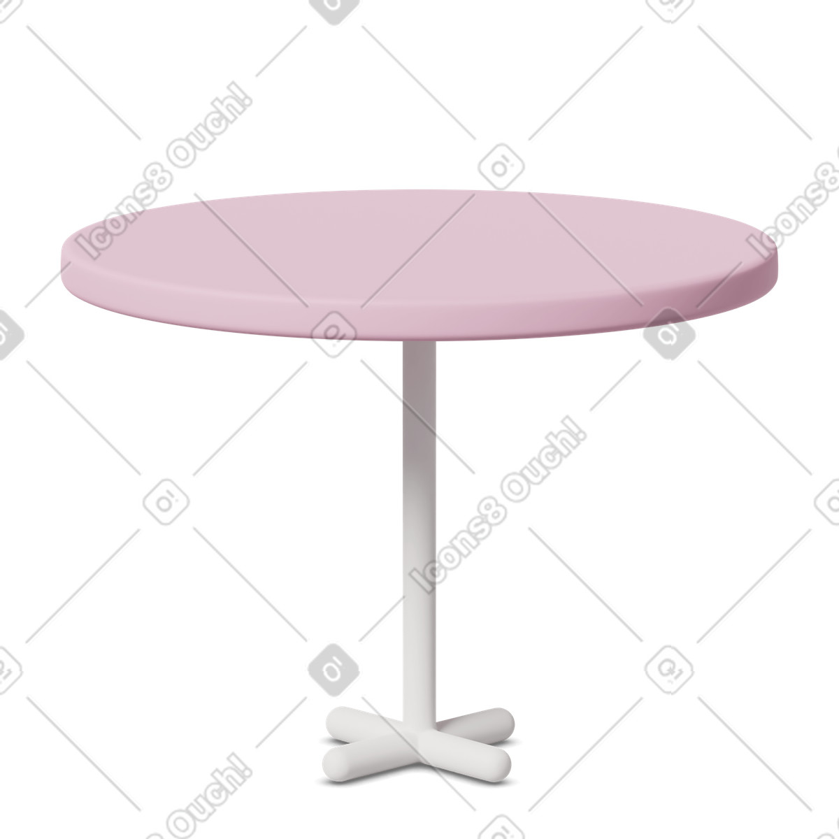 3D Casual life 스타일의 Pink table large 일러스트레이션 PNG, SVG 다운로드