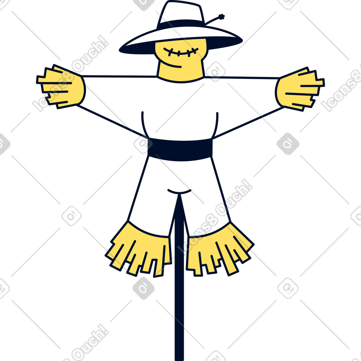 Ilustração de Espantalho em no estilo Teal para baixar em PNG, SVG