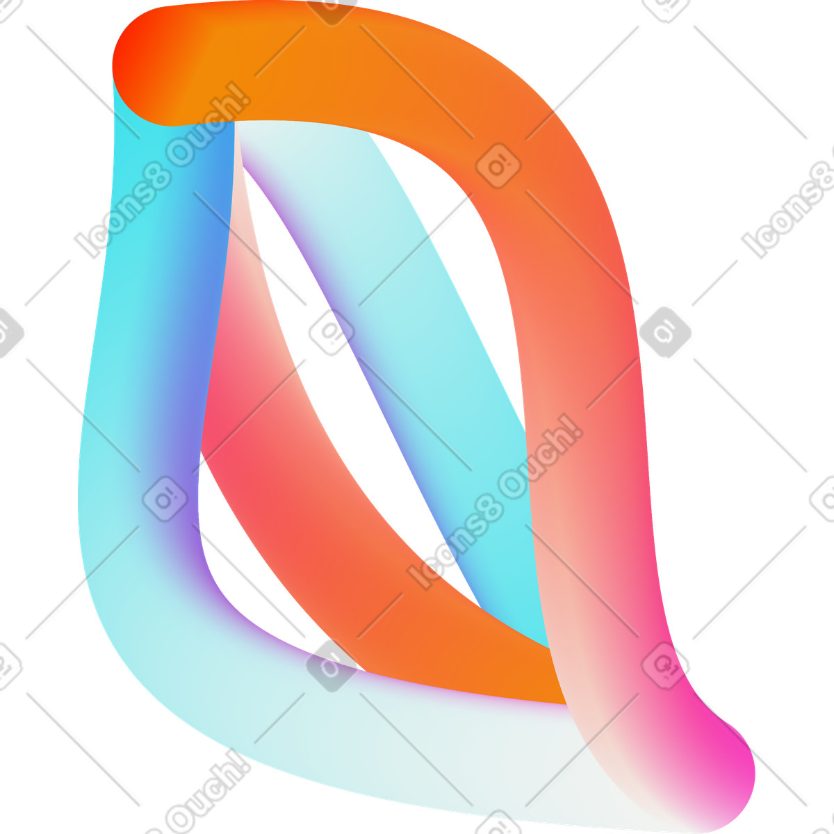 Forms スタイルの Rainbow twisted spot のイラストをPNG、SVG形式でダウンロード