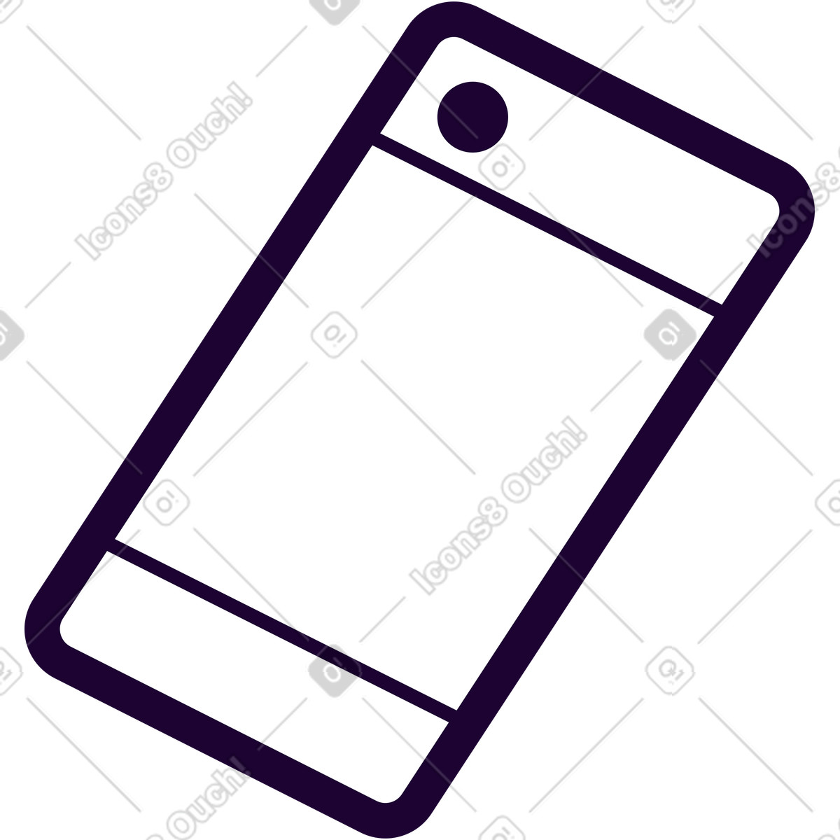 Cell phone with camera illustration in Martina style download in PNG, SVG
