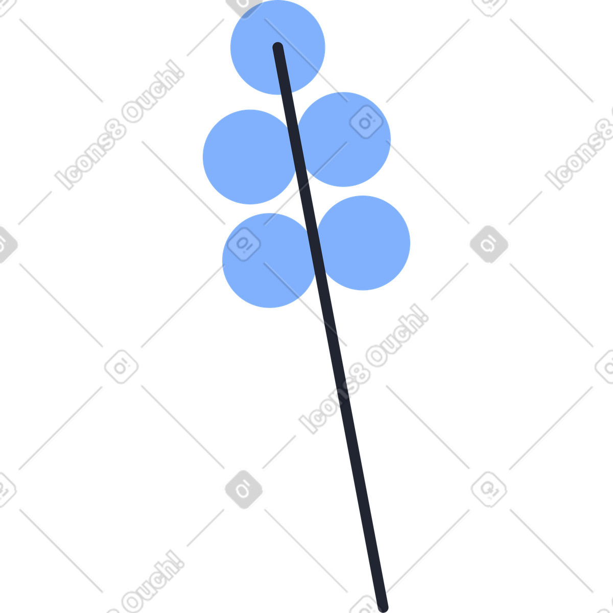 Ilustração de Flor em no estilo Pablita para baixar em PNG, SVG