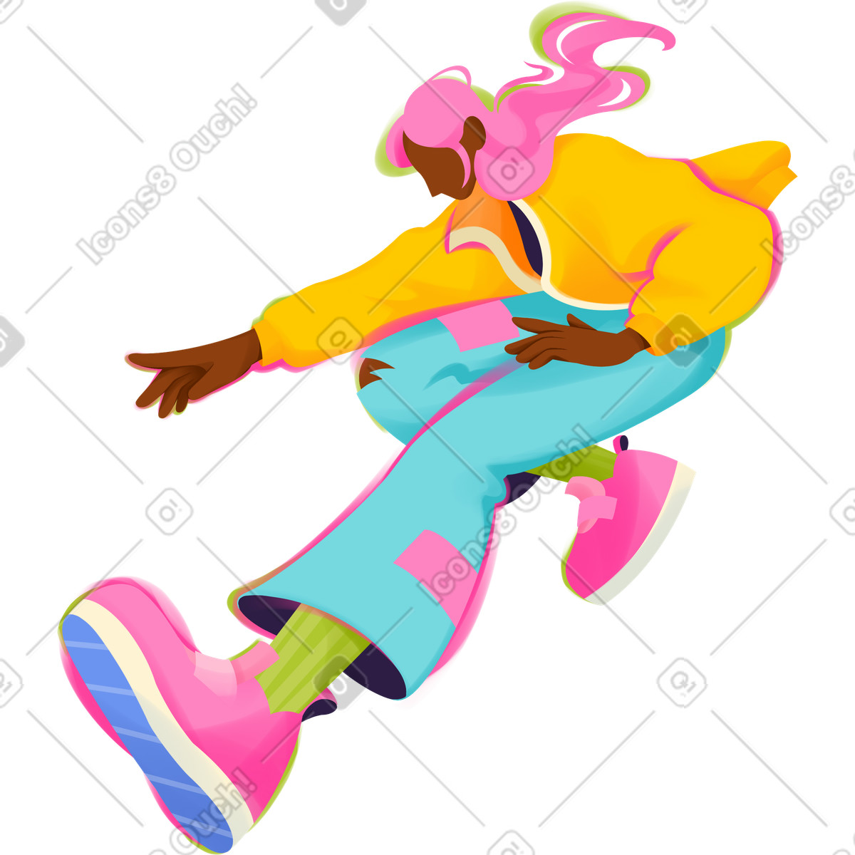 Ilustração de Woman em no estilo Dynamic para baixar em PNG, SVG