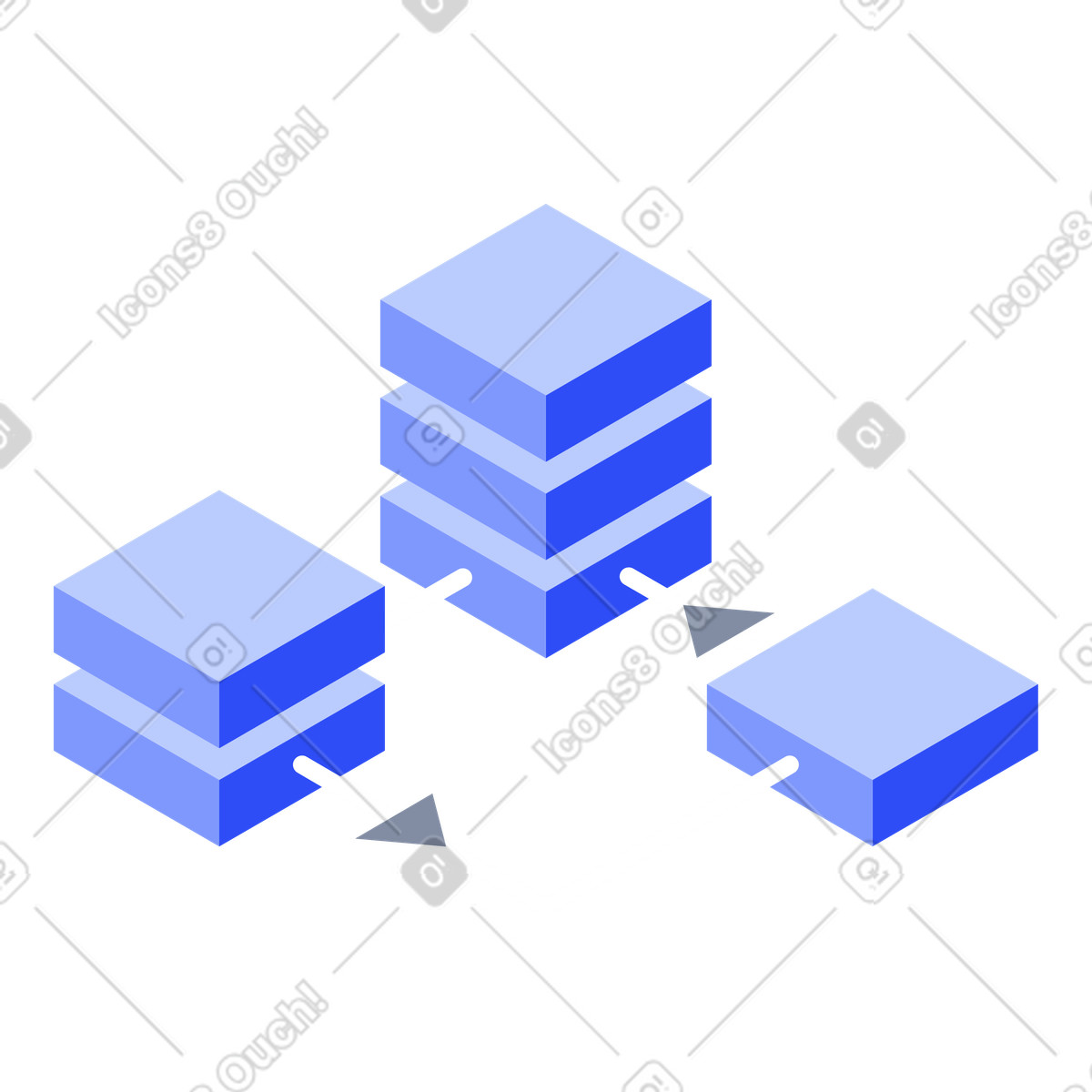 Database replication process between primary and secondary storage server nodes-Illustration im System-Stil als Download in PNG, SVG