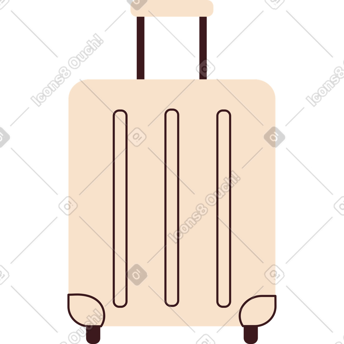 Ilustración Maleta en estilo Folks a descargar en PNG y SVG