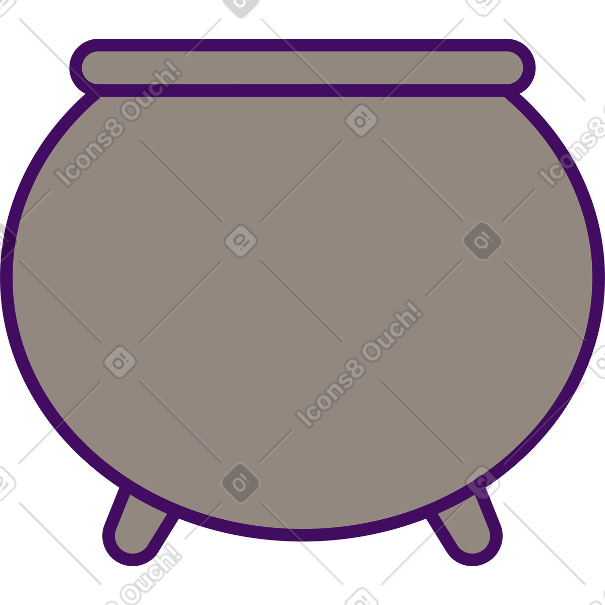 下载 Simplistic 风格的 Cauldron for potion 插画，支持 PNG、SVG 格式