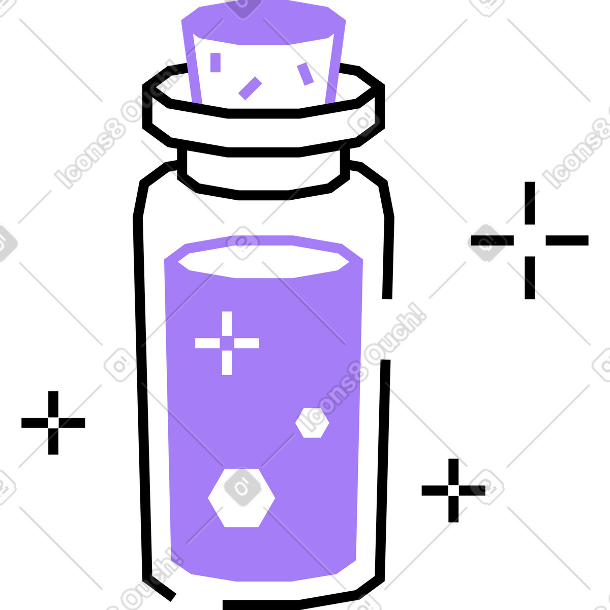 Ilustração de Tubo ensaio em no estilo Amethyst para baixar em PNG, SVG