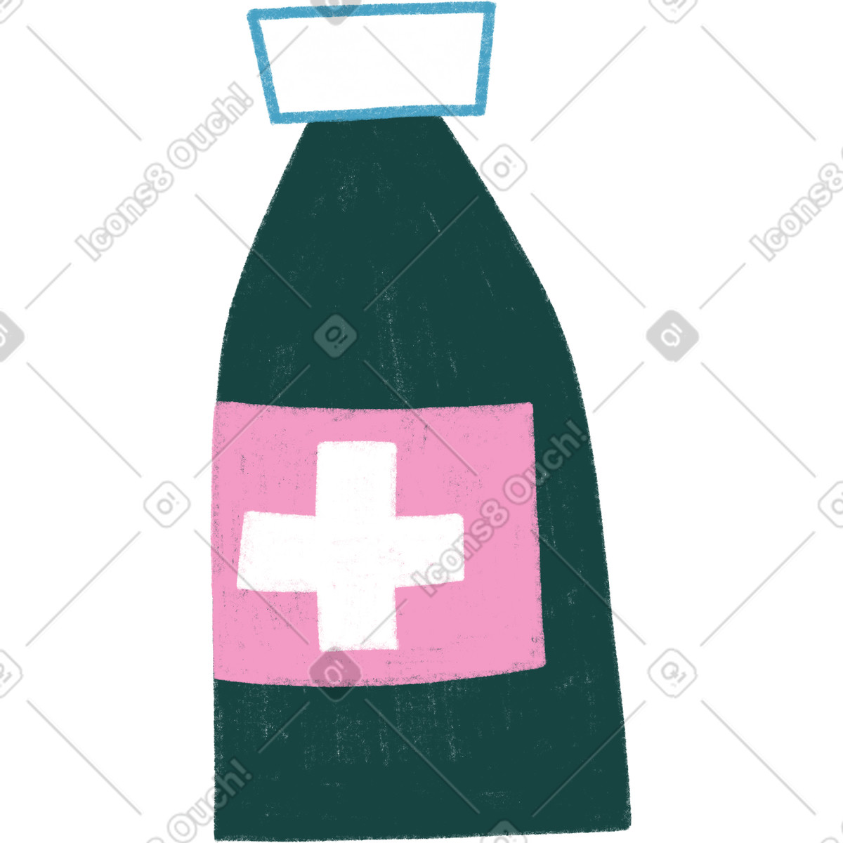 Medicine in a jar-Illustration im Tutti-Stil als Download PNG, SVG