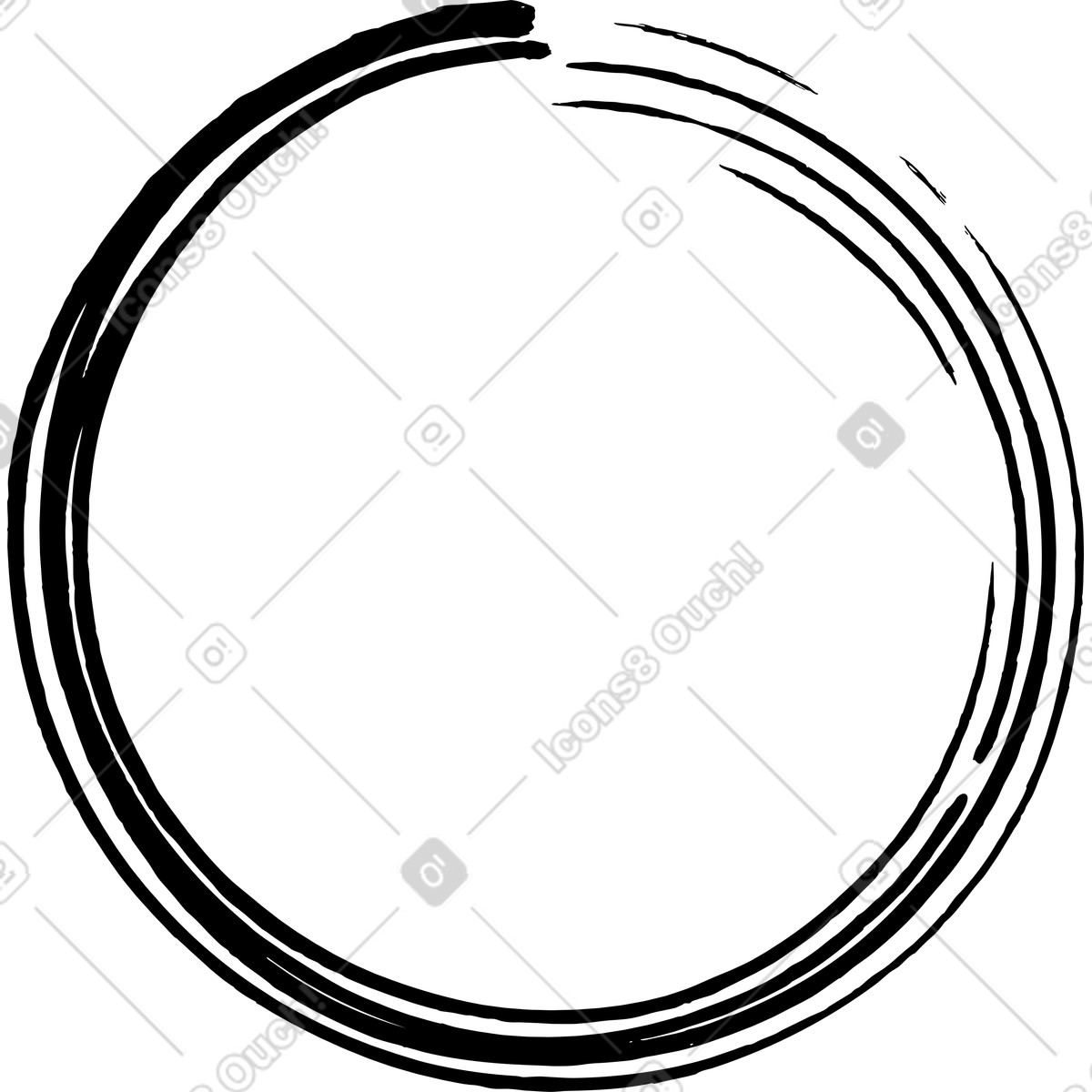 Twirl スタイルの Black round のイラストをPNG、SVG形式でダウンロード