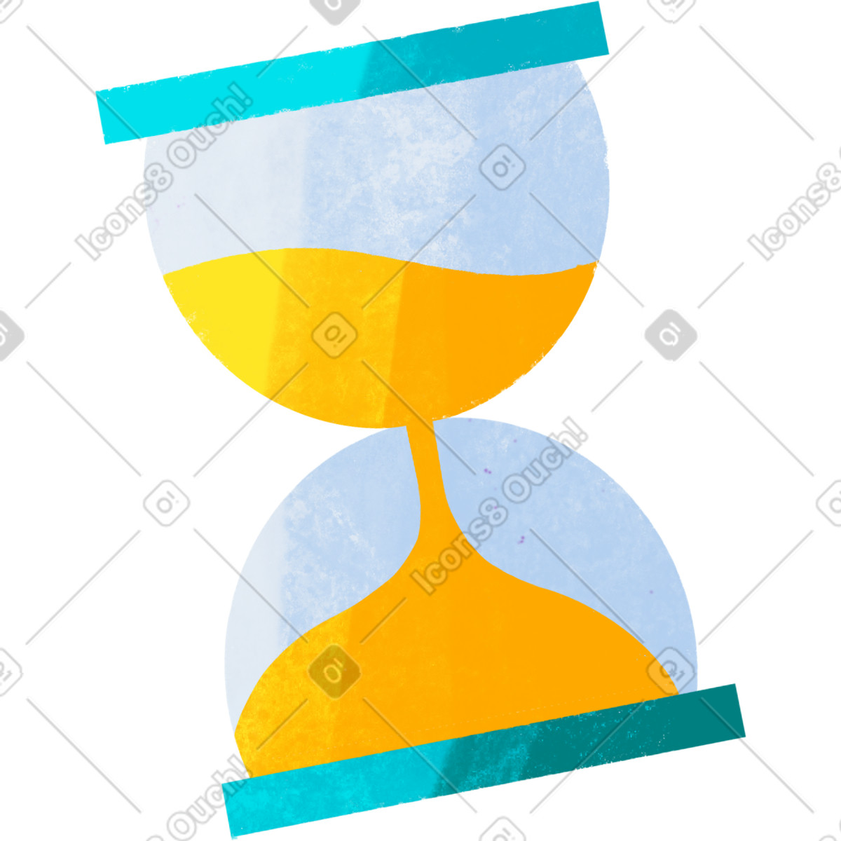 Bonbon 스타일의 Blue hourglass 일러스트레이션 PNG, SVG 다운로드