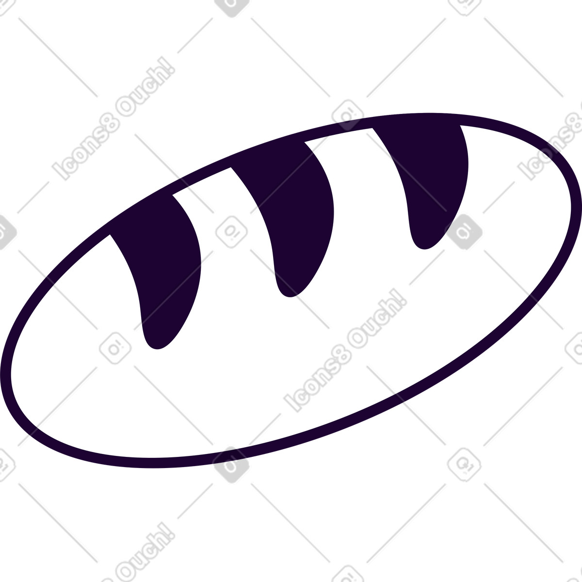 Pagnotta di pane bianco illustrazione in stile Martina scarica in PNG, SVG