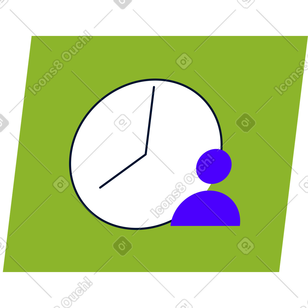 Icon with a meeting illustration in Cubes style download in PNG, SVG