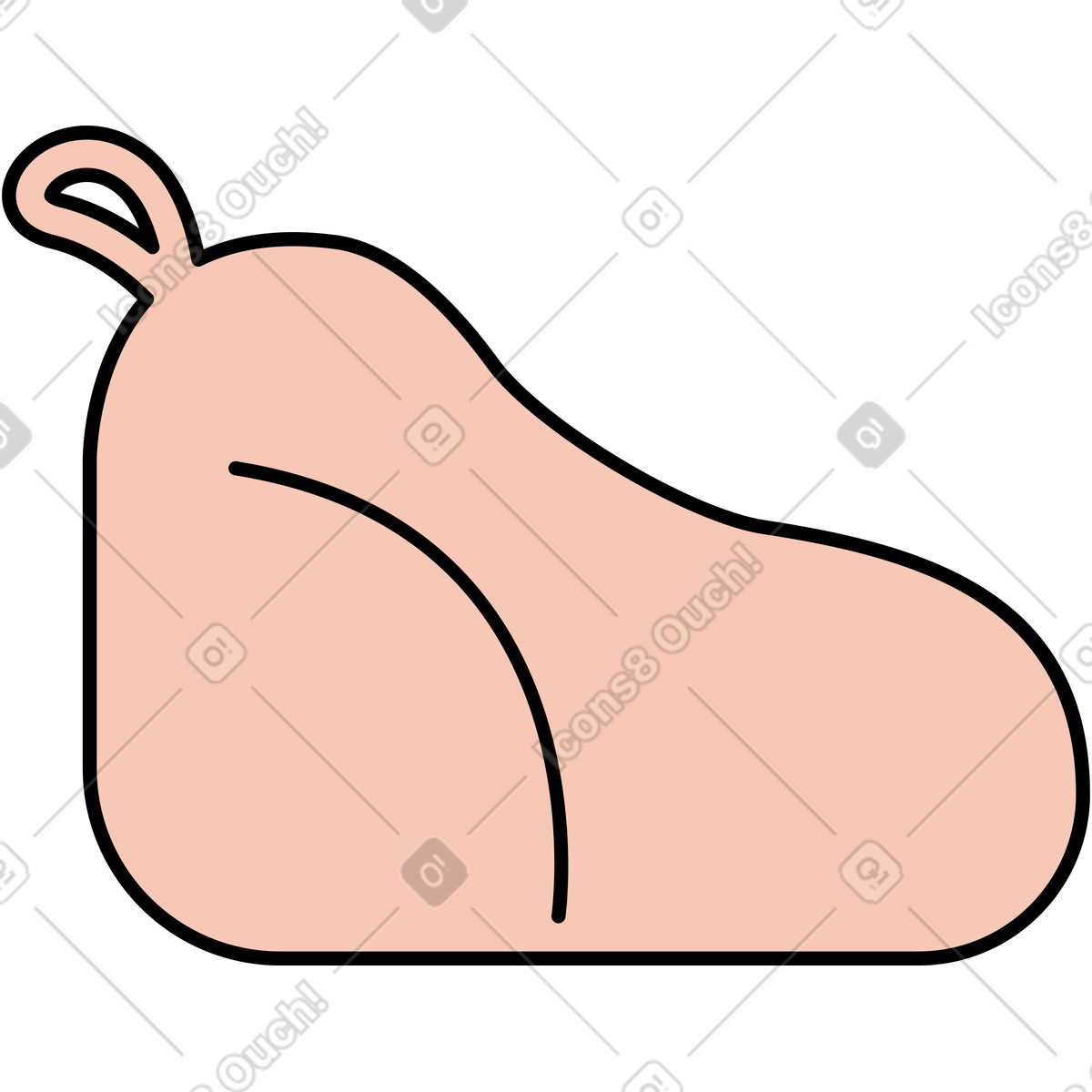 Borsa della sedia illustrazione in stile Jelly scarica in PNG, SVG