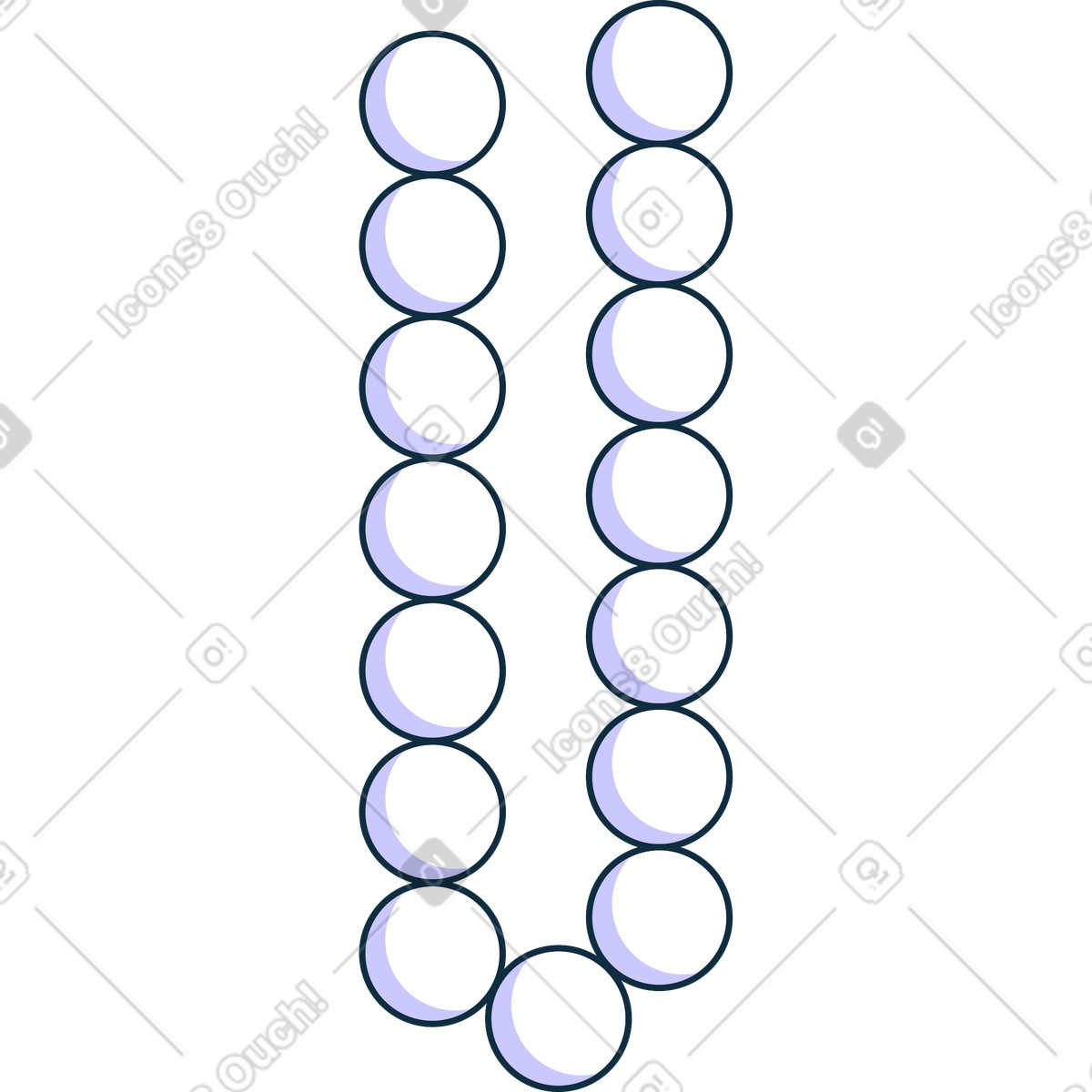 Beads illustration in PNG, SVG