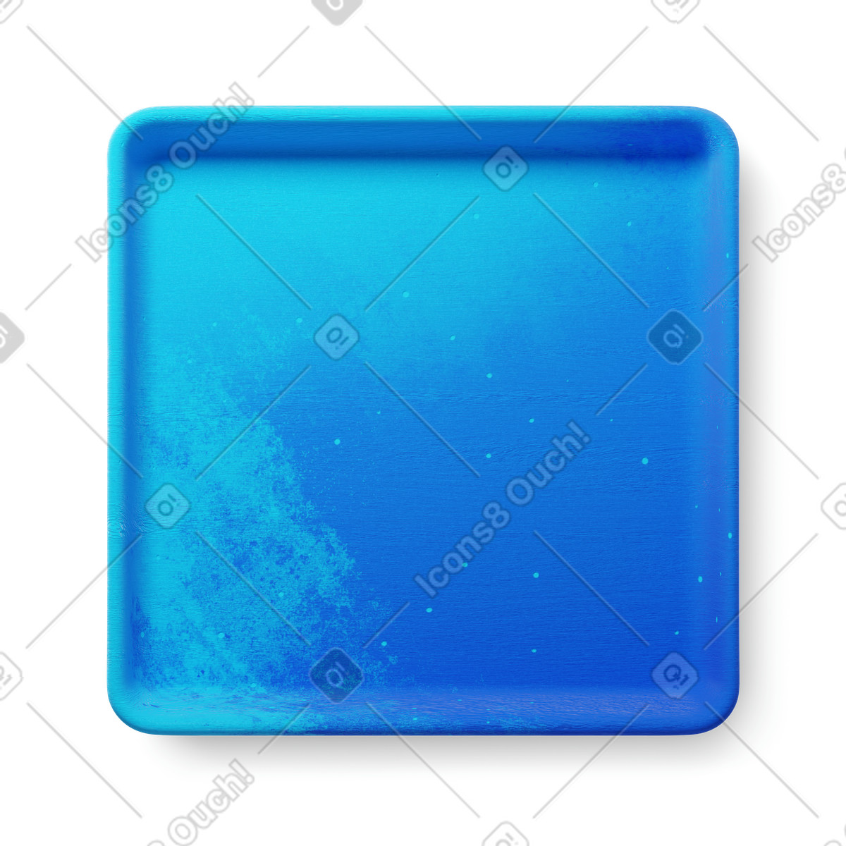 Square shape illustration in 3D Microsoft Fluent style download in PNG, SVG