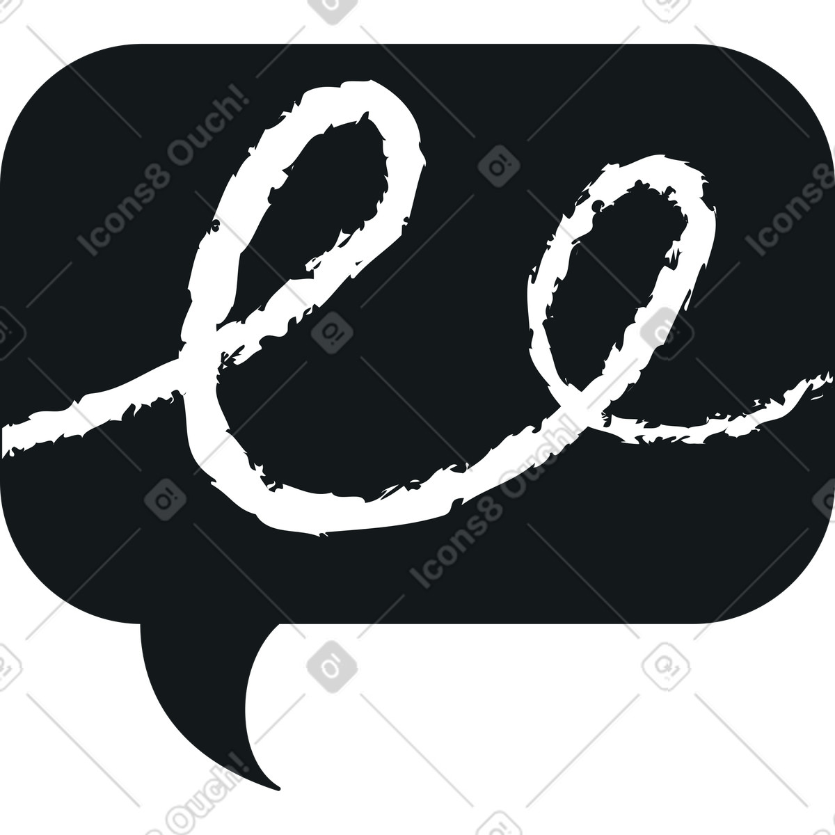 Illustration Bulle de dialogue avec ligne texture dans le style Midnight à télécharger aux formats PNG, SVG