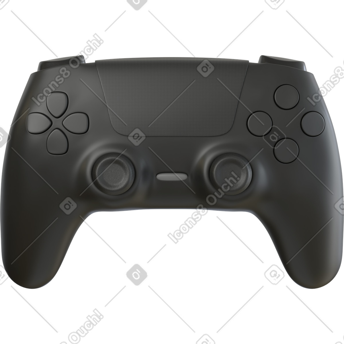 Ilustração de Black controller front view em no estilo 3D Business para baixar em PNG, SVG
