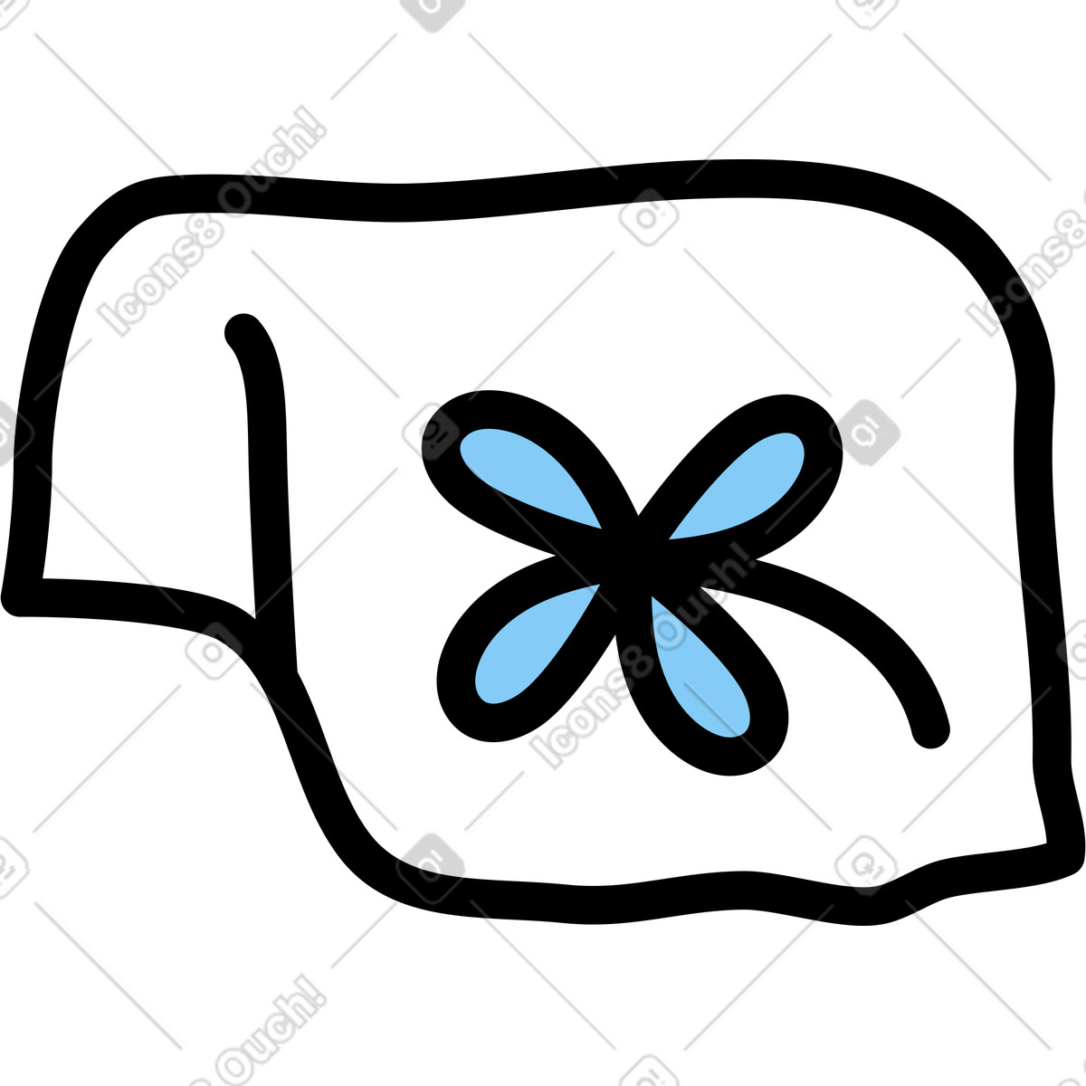 Notes 스타일의 클로버가 달린 천 일러스트레이션 PNG, SVG 다운로드
