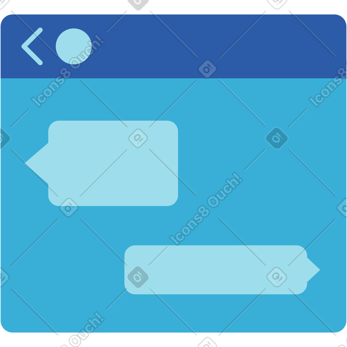 Illustration Fenêtre de messager dans le style Daily à télécharger aux formats PNG, SVG
