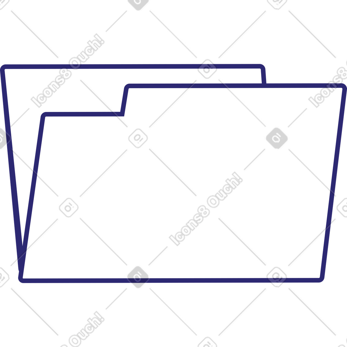 Cut スタイルの フォルダ のイラストをPNG、SVG形式でダウンロード
