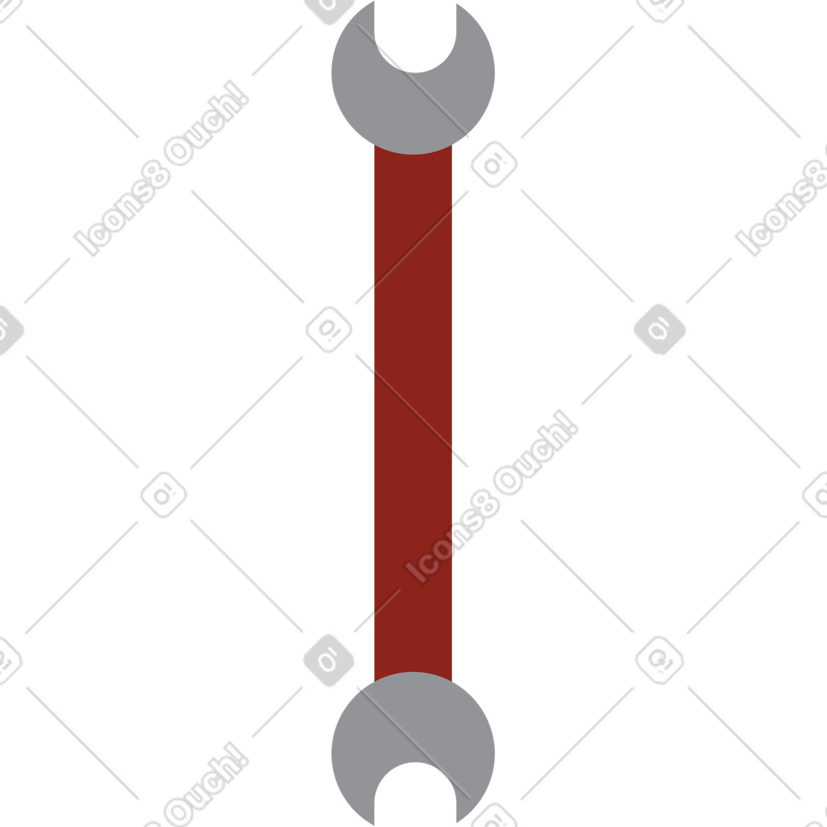 Ilustración Llave inglesa en estilo Burgundy a descargar en PNG y SVG