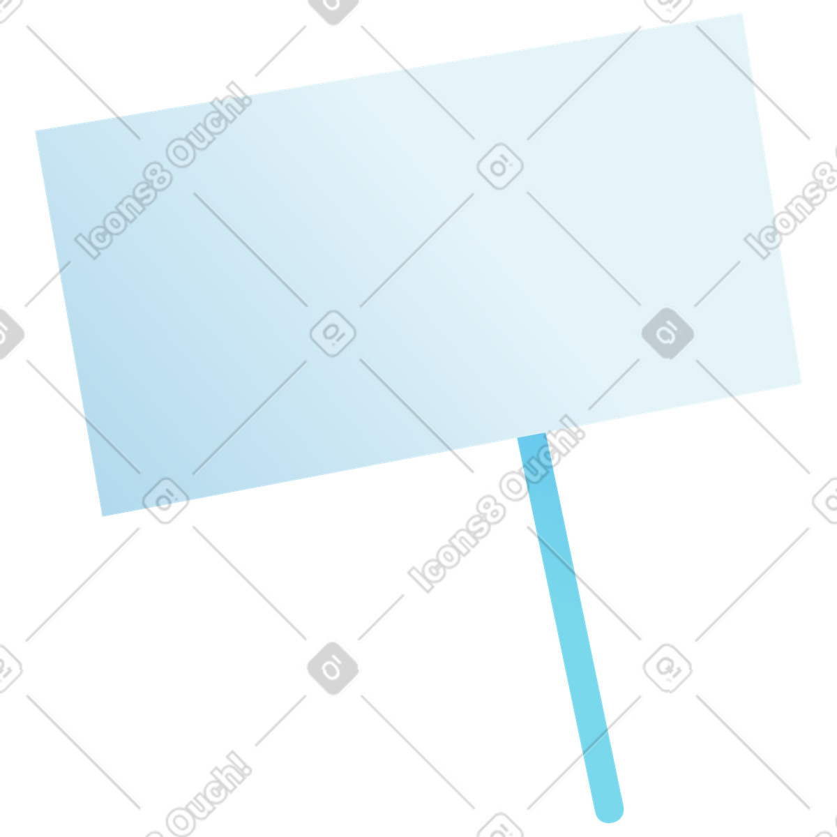 Advertising sign illustration in Airy style download in PNG, SVG