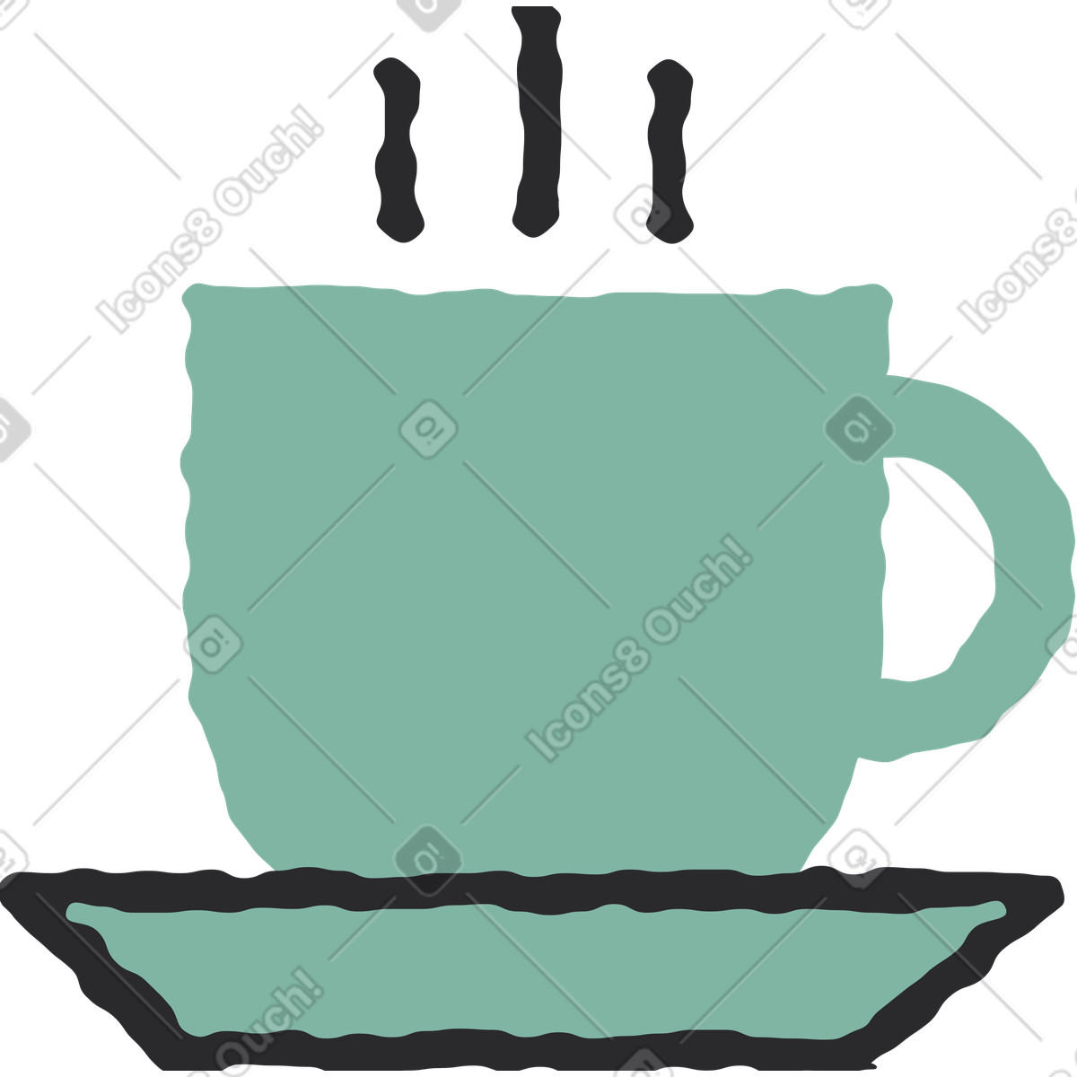 Illustration Tasse à café dans le style Pablo télécharger aux formats PNG, SVG