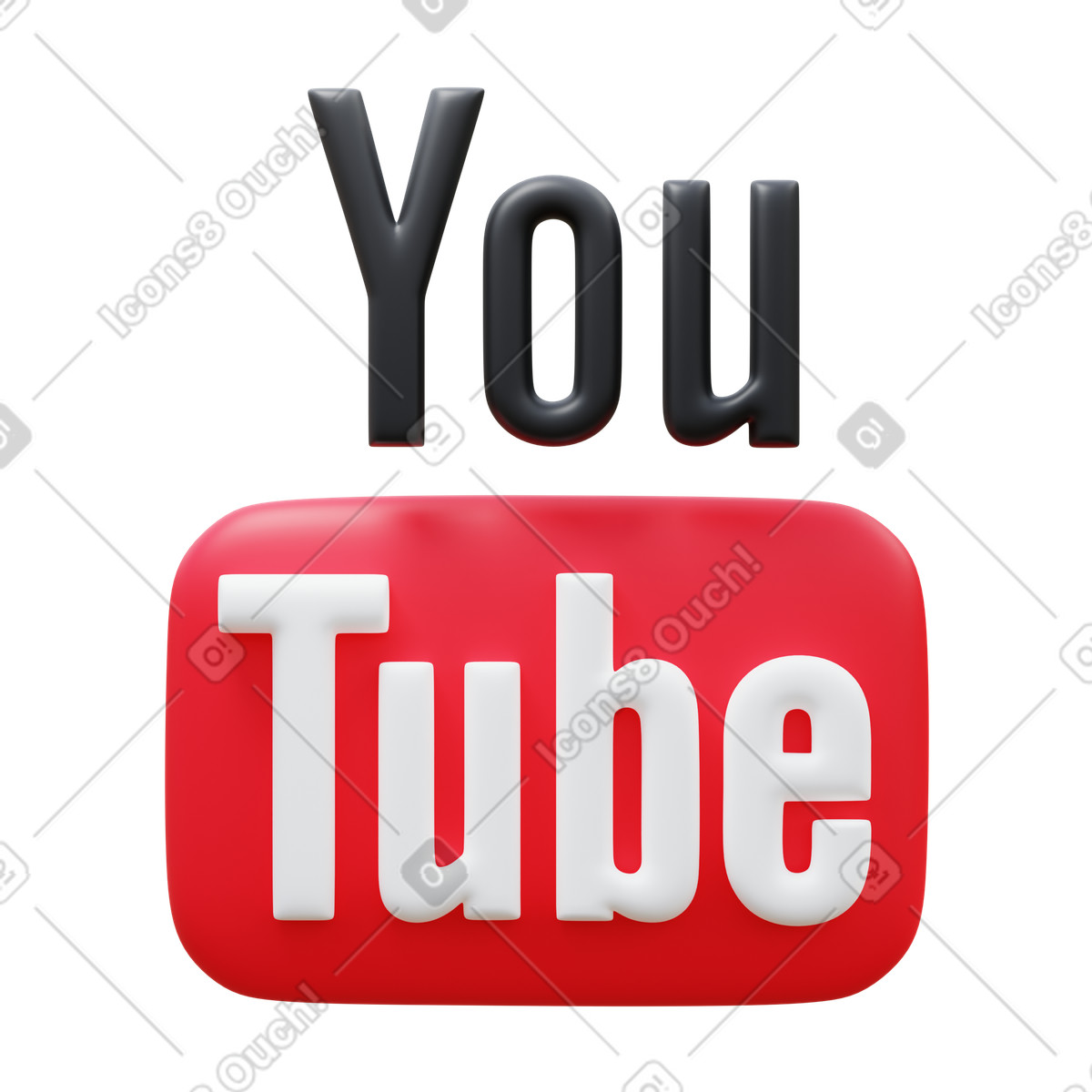 Иллюстрация Старый логотип youtube из 2000-х в PNG и SVG