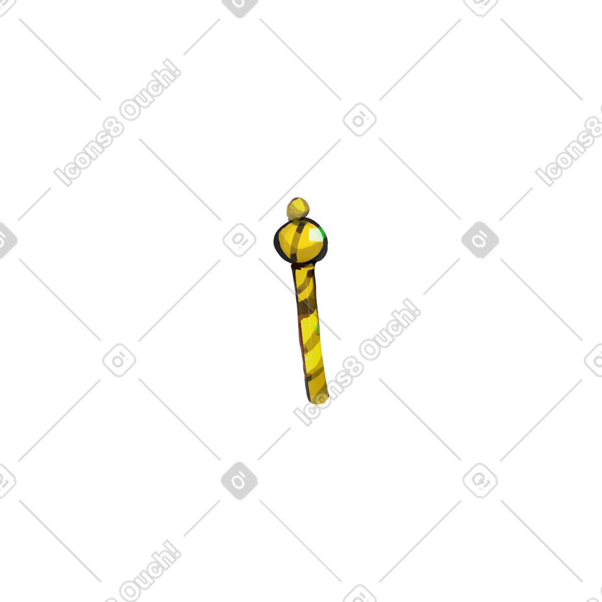 Zepter-Illustration im Atomic-Stil als Download in PNG, SVG