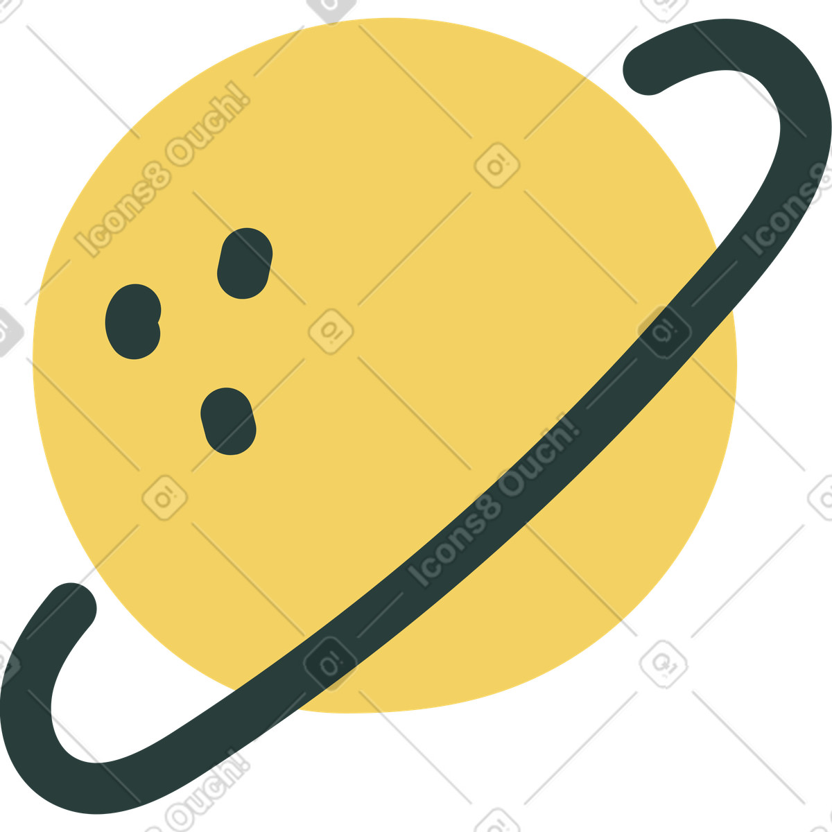 Planet-Illustration im Macaroni-Stil als Download in PNG, SVG