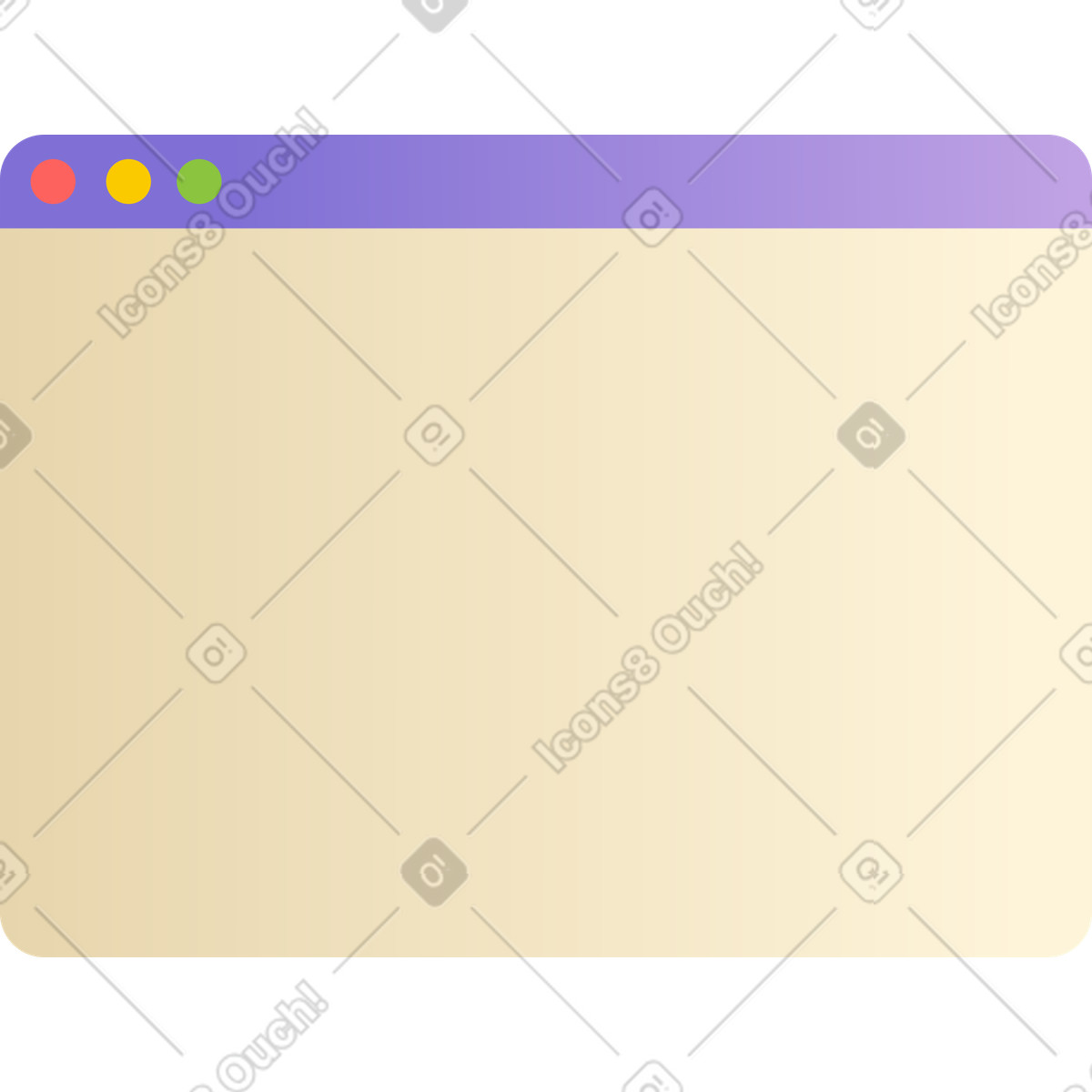 Browser window illustration in Silky style download in PNG, SVG