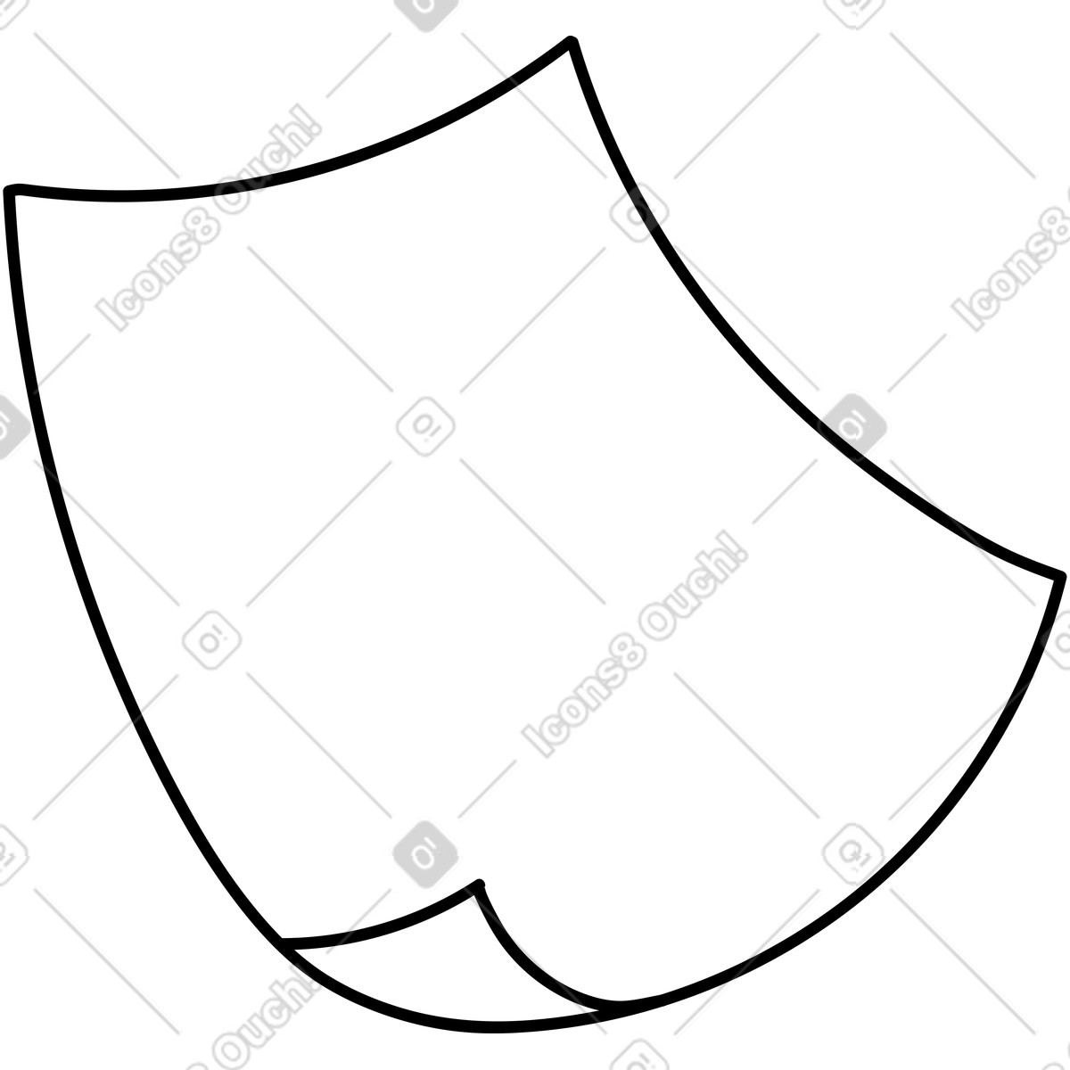 Illustration Feuille de papier blanc dans le style Jelly à télécharger aux formats PNG, SVG