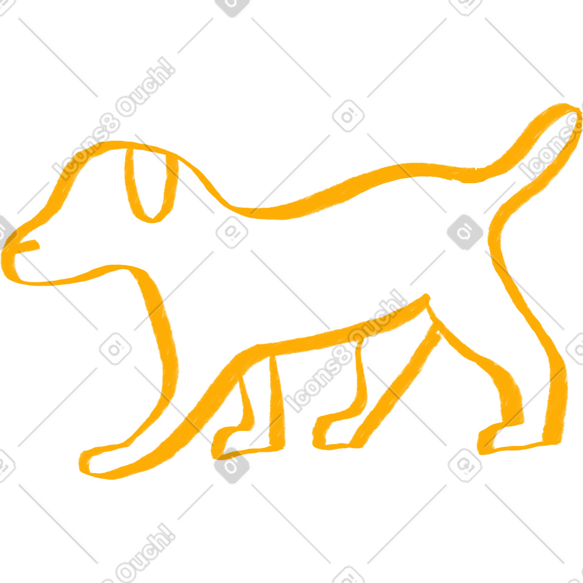 Ilustração de Yellow dog em no estilo Company para baixar em PNG, SVG