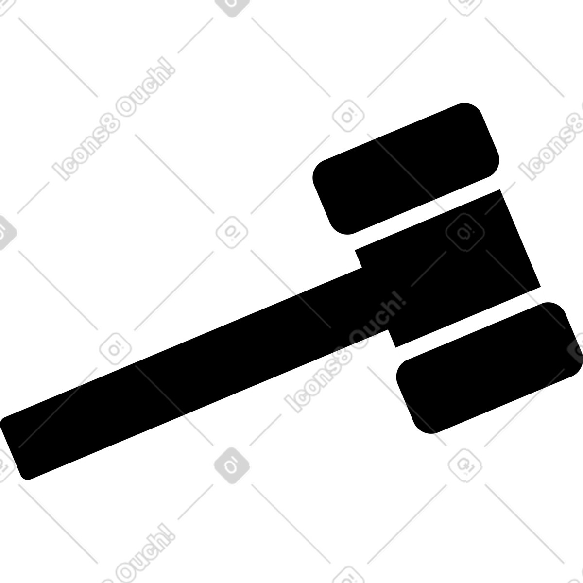 Hammer des gesetzes-Illustration im Transistor-Stil als Download in PNG, SVG
