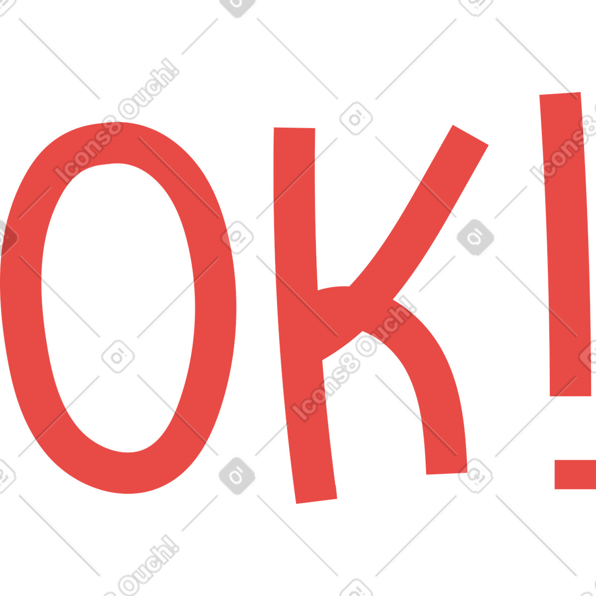 Ok illustrazione in stile Clip scarica in PNG, SVG
