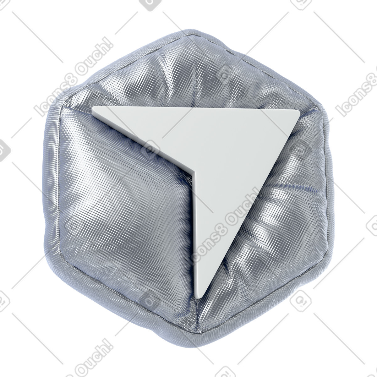 Ilustração de Cursor branco ia em no estilo 3D Plush icons para baixar em PNG, SVG