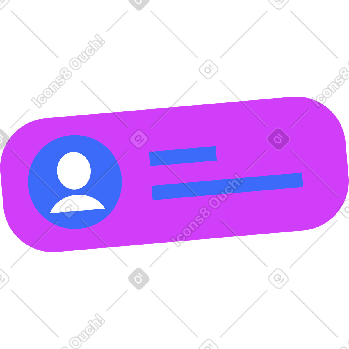 Nachrichtenblase-Illustration im Basic-Stil als Download in PNG, SVG