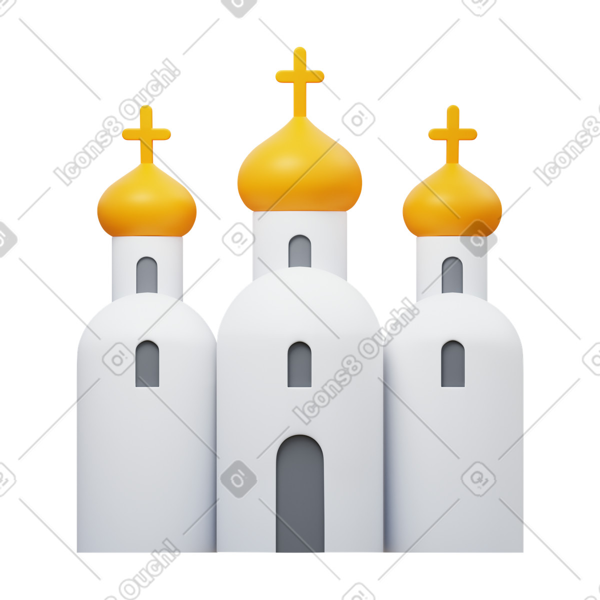 Orthodox church illustrazione in stile 3D Fluency scarica in PNG, SVG