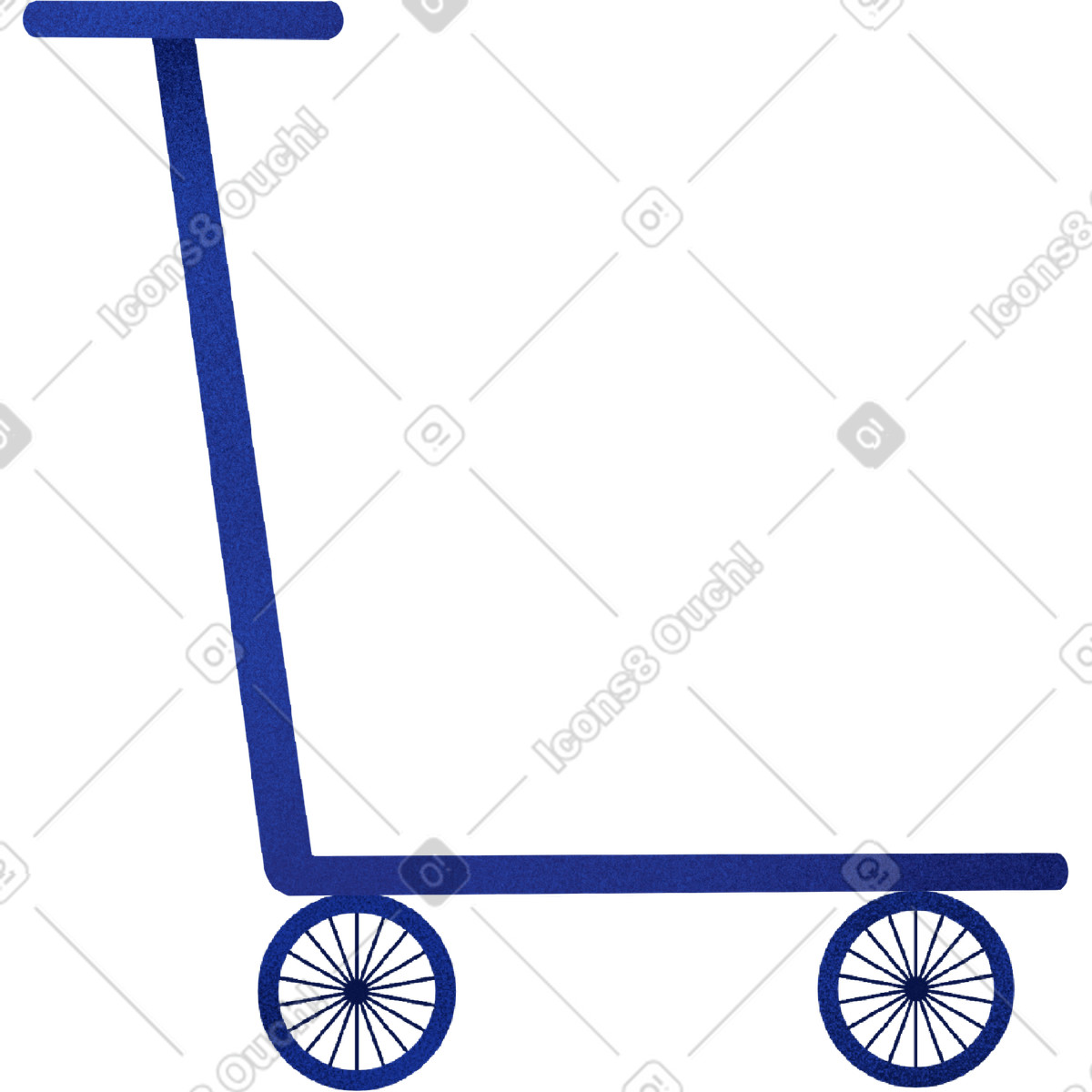 Blue scooter illustrazione in stile Willowy scarica in PNG, SVG