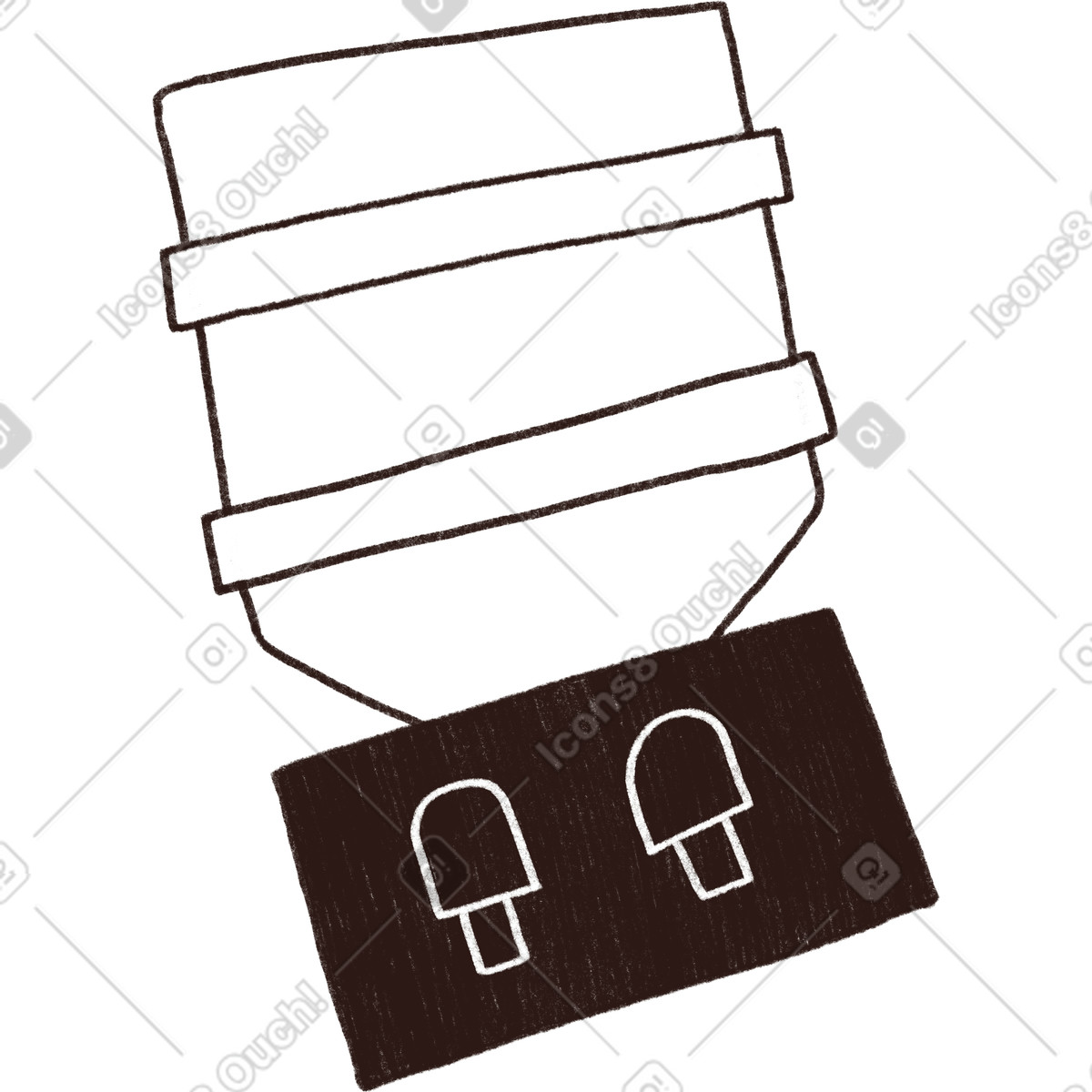Illustration Cooler dans le style Blobby à télécharger aux formats PNG, SVG