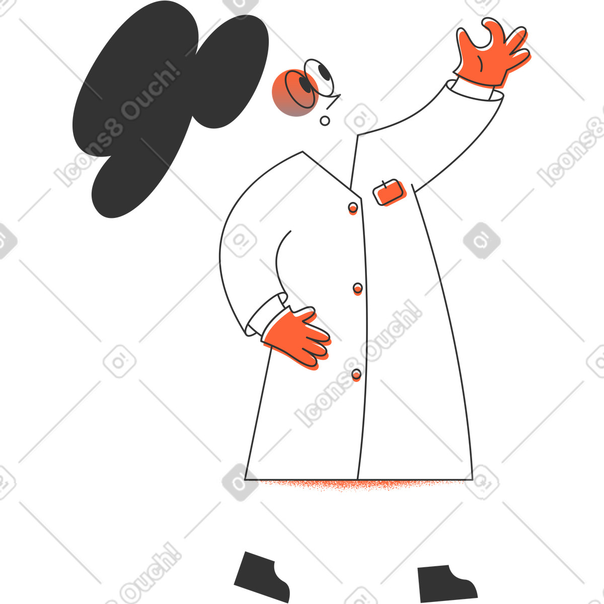 Crayon スタイルの 医師 のイラストをPNG、SVG形式でダウンロード
