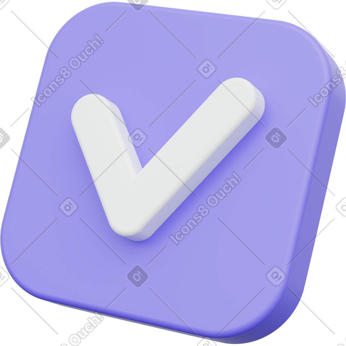 Checkmark icon, approval symbol, confirmation and success sign illustration in PNG, SVG