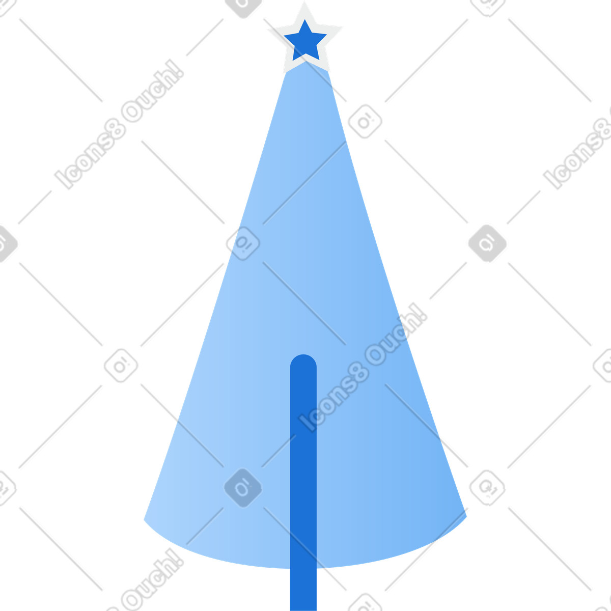 Weihnachtsbaum-Illustration im Clip-Stil als Download in PNG, SVG