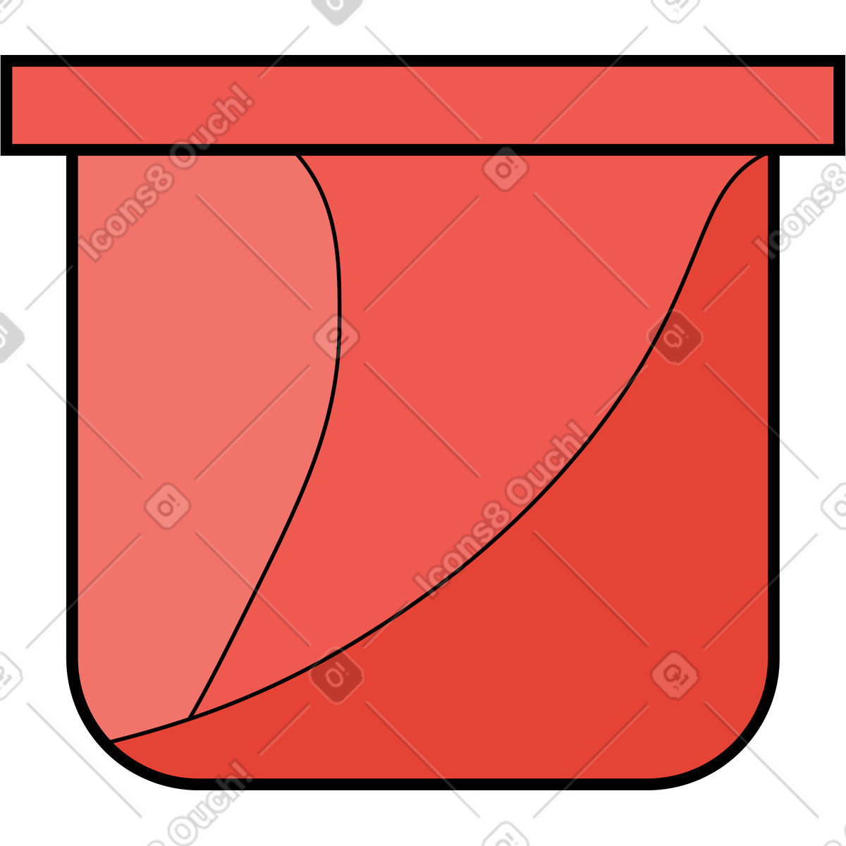 Blumentopf-Illustration im Surr-Stil als Download in PNG, SVG